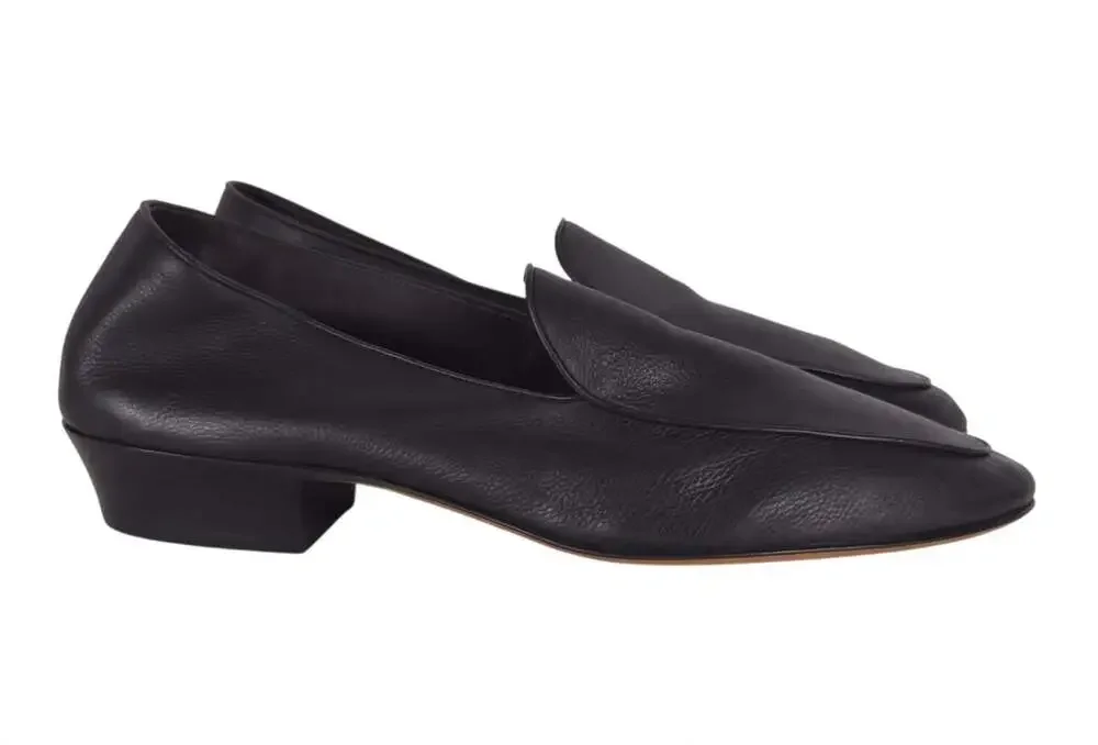 The Row Awar 25 Loafers US 11 EU 44 Mens Black Silky Grain Calfskin $1390